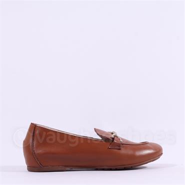 Wonders Grace Hidden Wedge Link Loafer - Tan Leather